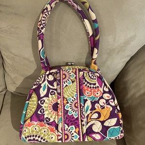 Vera Bradley kisslock purse- plum crazy pattern